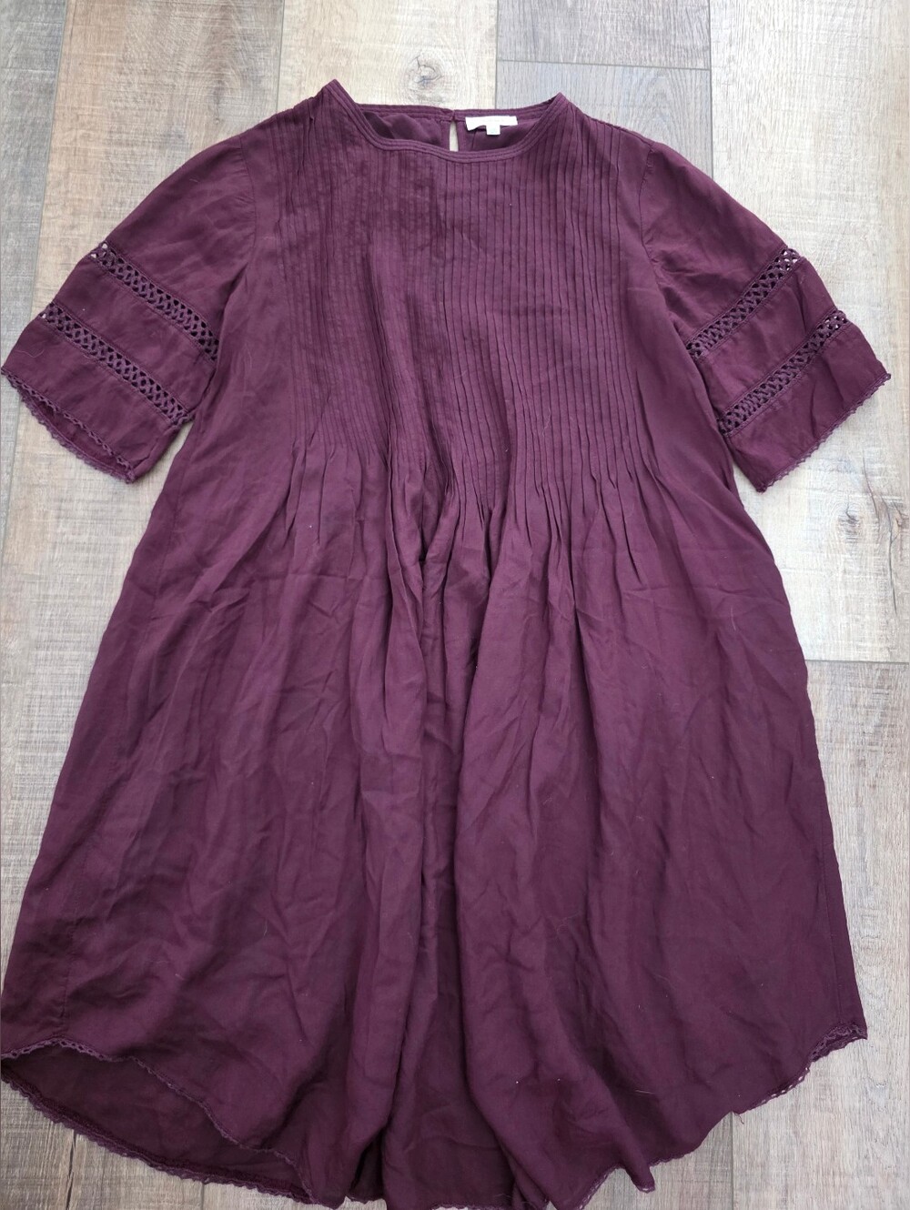 Wilfred Sonore Babydoll Dress - Burgendy - Size xxs